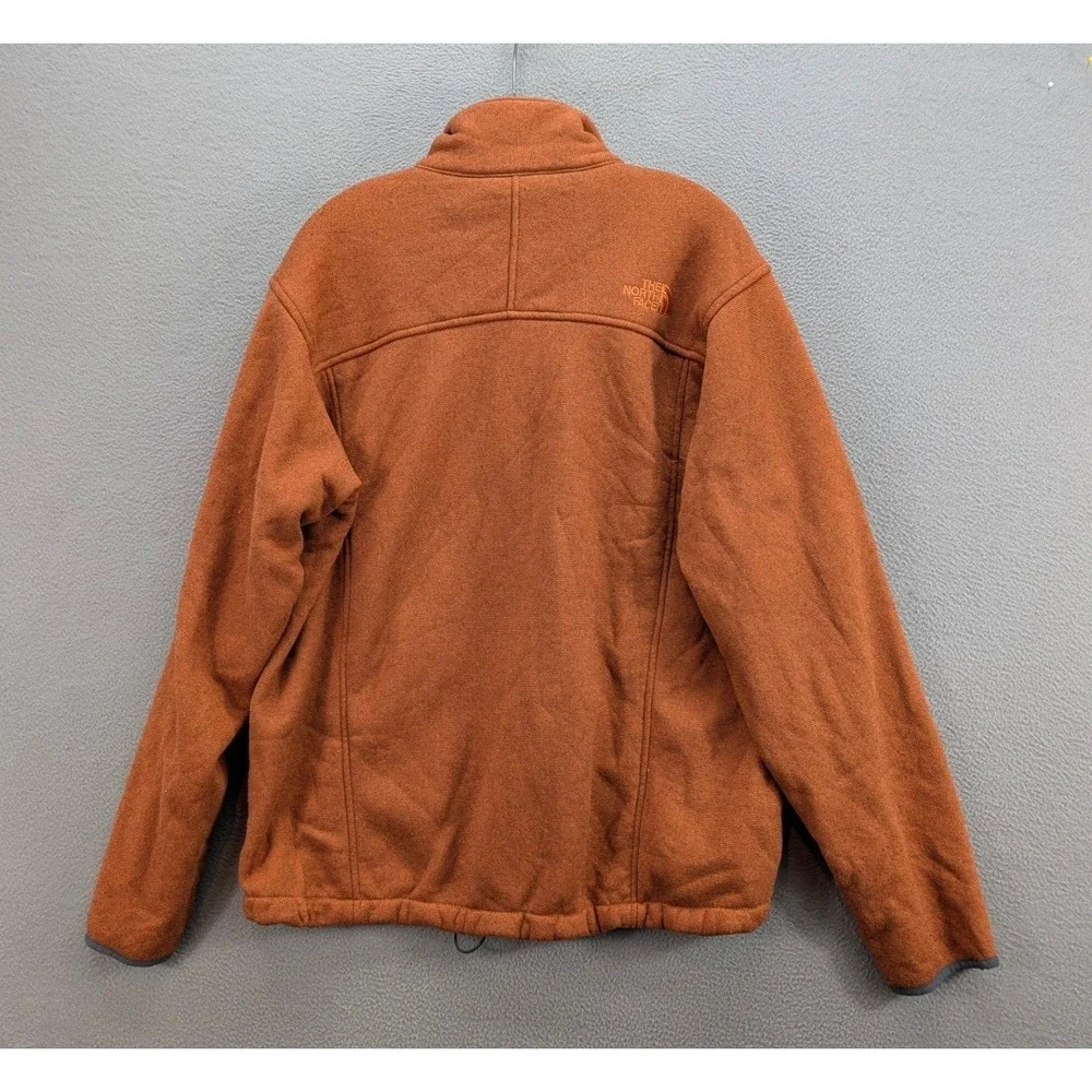 The North Face Fleece Jacket Polartec Thermal Pro Mens L Orange Full Zip Outdoor